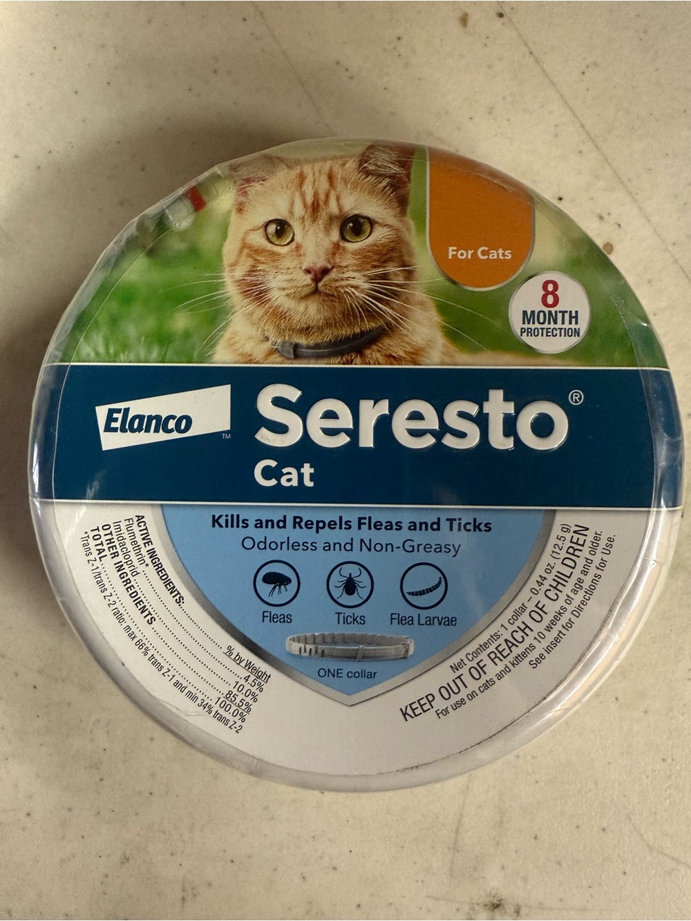 Elanco Seresto Cat Collar - Flea and Tick collar EPA Approved